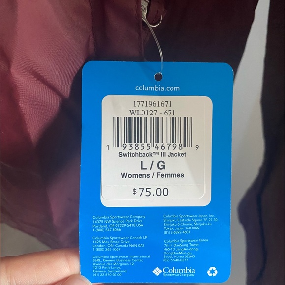 Columbia Switchback III Jacket in Malbec - Picture 5 of 7